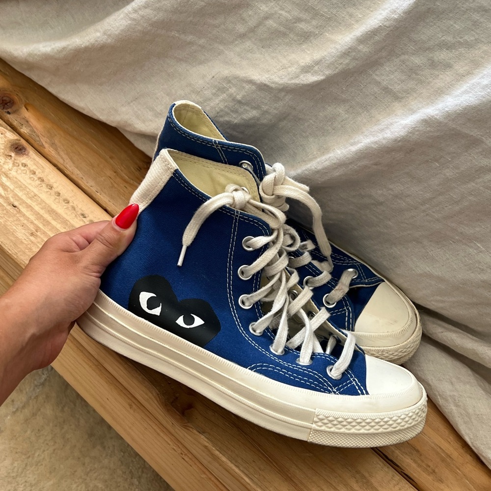 Converse Blue and White High-Tops